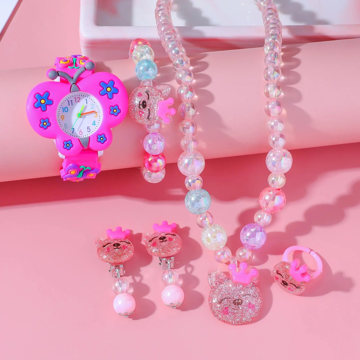 Popular Children's Butterfly Quartz Watch Set