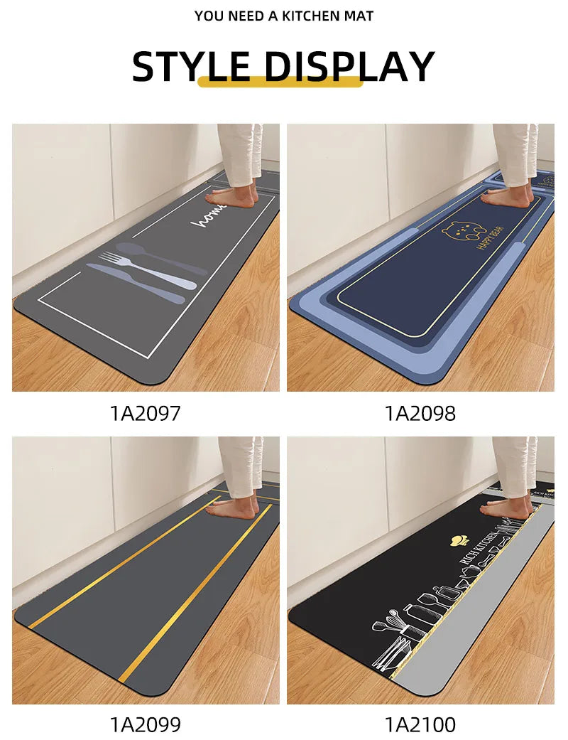 VIKAMA Diatomite Rugs Carpet For Bath Rugs For Kitchen Kitchen Floor Mat Rugs For Bathroom Diatomite Mat Kitchen Mat