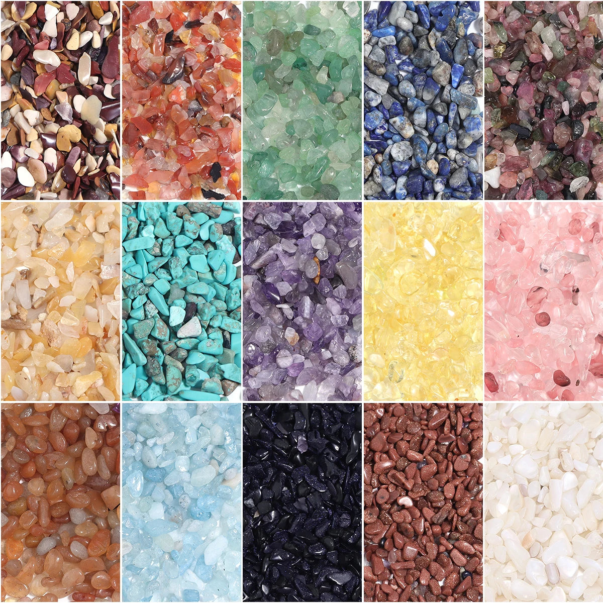 100g Natural Stones Mixed Crystal Material Crystal Gravel Stone Chips Ore Minerals Reiki Specimen Gemstones Aquarium Decoration