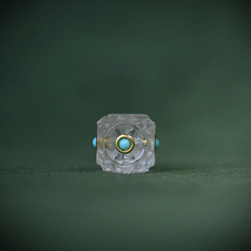 White crystal square beads