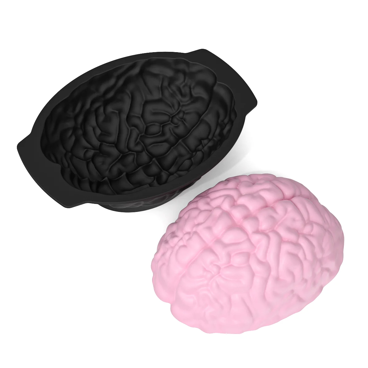 Silicone Brain Shape Mold For Diy Ice Cubes Puddings Chocolates Cakes Halloween Christmas Festival Party