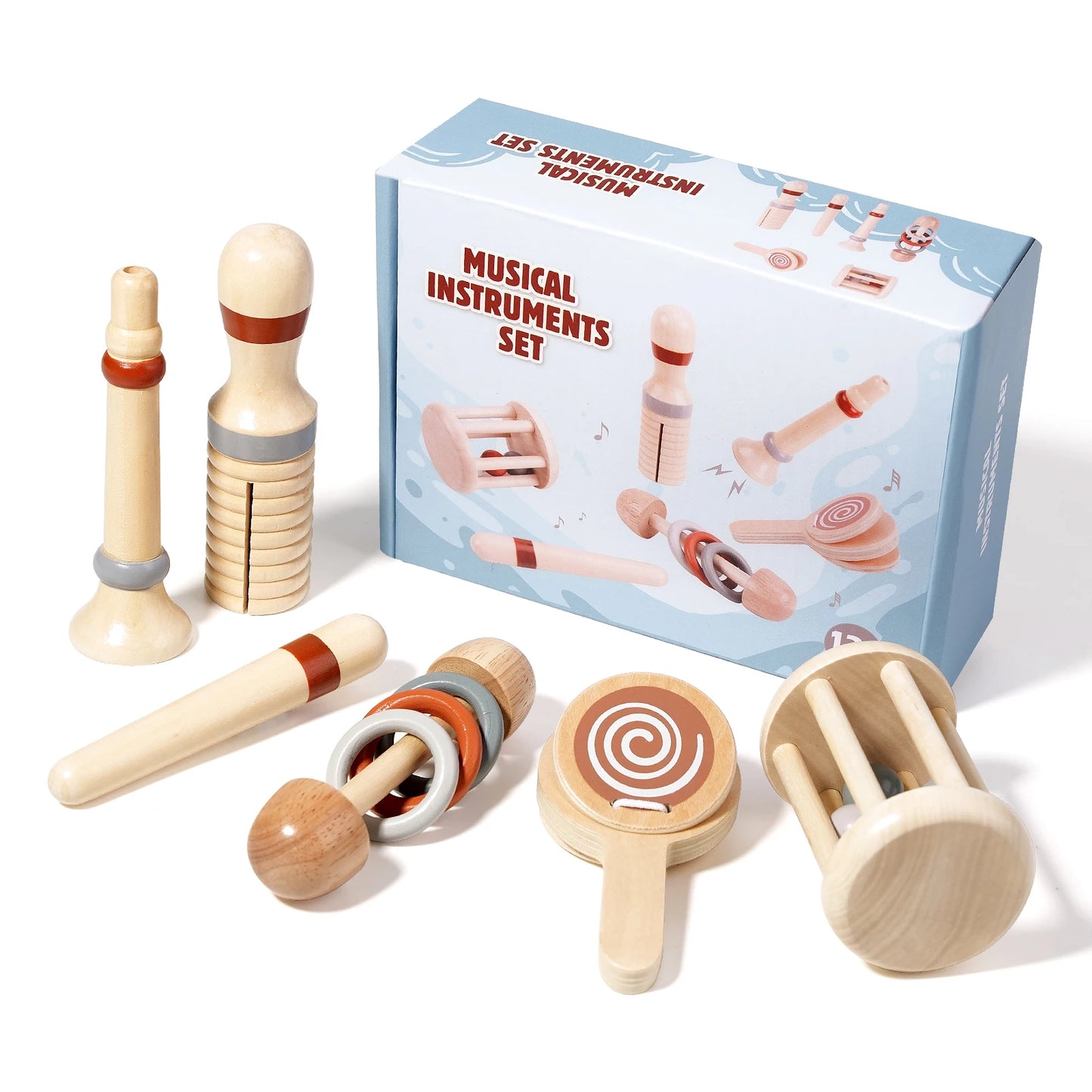 Baby Music Toys Montessori Wooden Toys Child Percussion Instruments Early Educational Toys Birthday Gifts for Toddlers Girl Boy