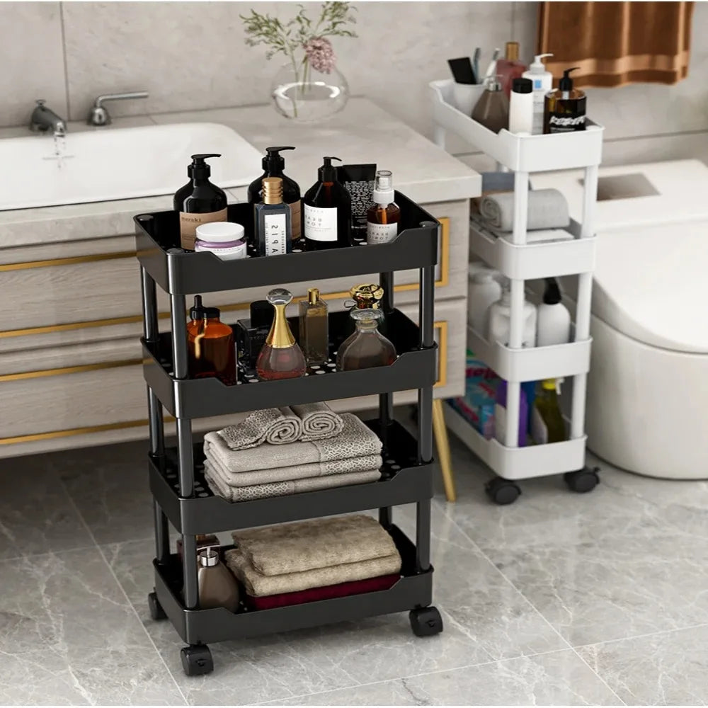 Household Seam Trolley Shelves Removable Kitchen Vegetable Spice Organizer Narrow Bathroom Storage Racks
