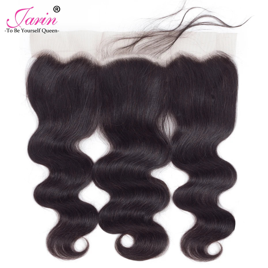 Lace Frontal Closure 13x4 Transparent Indian Human Hair Free Part Frontal Remy Hair Pre Plucked with Baby Hair Jarin Free Ship