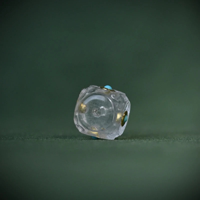 White crystal square beads