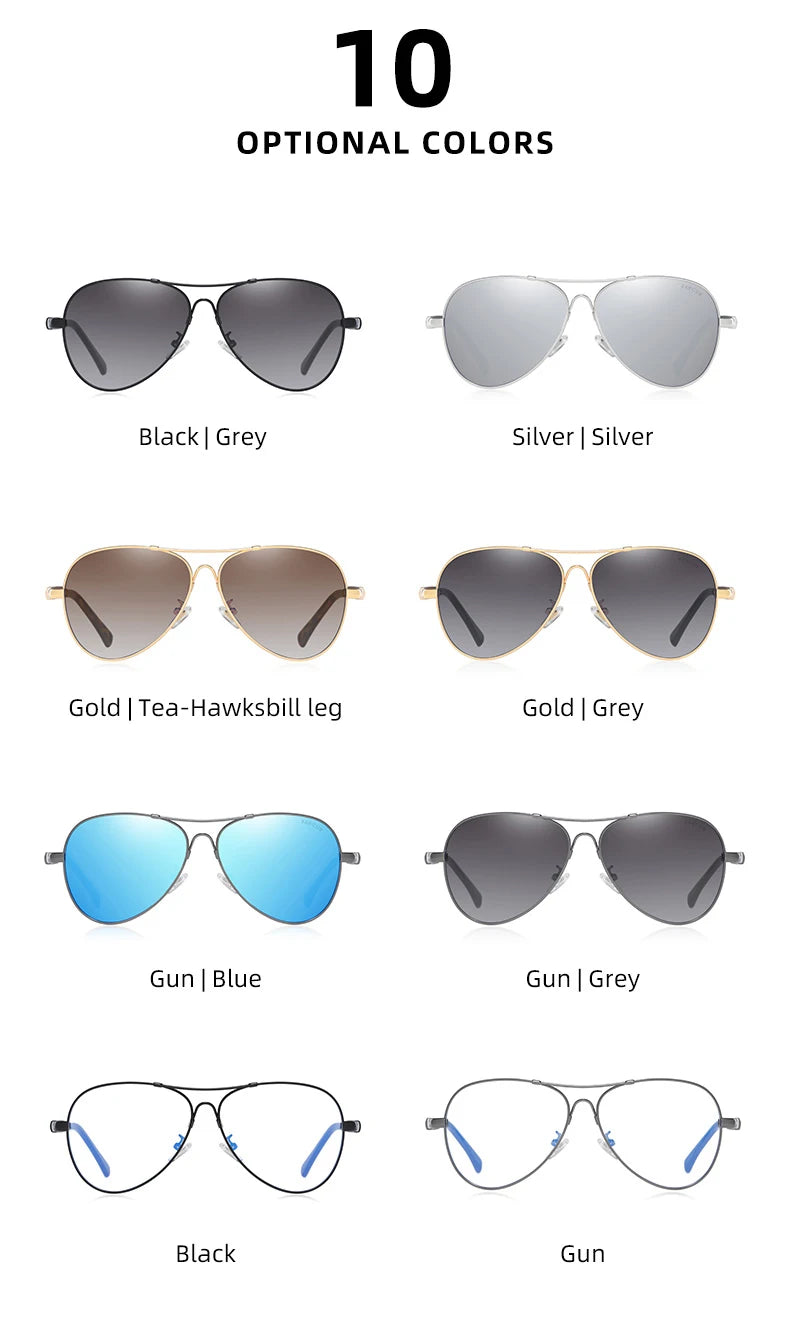 BARCUR Design Memery Frame Sunglasses Polarized For Men Sun Glasses Women Pilot Gradient Lens Eyewear Mirror Shades