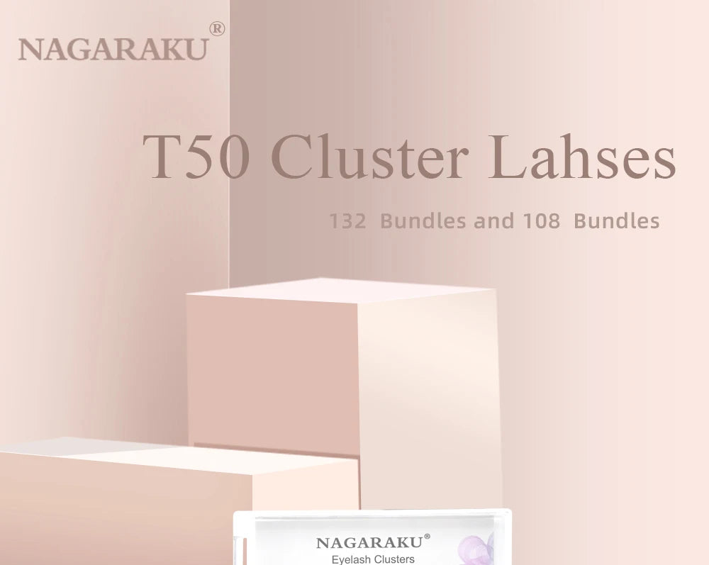 NAGARAKU T50 DIY Cluster Eyelashes Segment Volume Natural Lighter Bundles Makeup Tools Grafted At Home