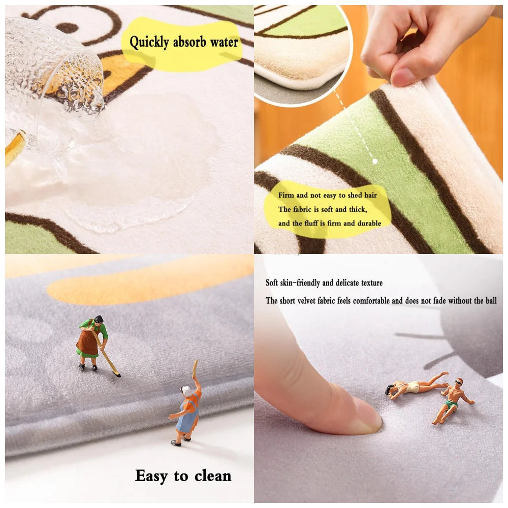 Marbling Floor Mat INS Style Soft Bedroom Floor House Laundry Room Mat Anti-skid Bedside Area Rugs