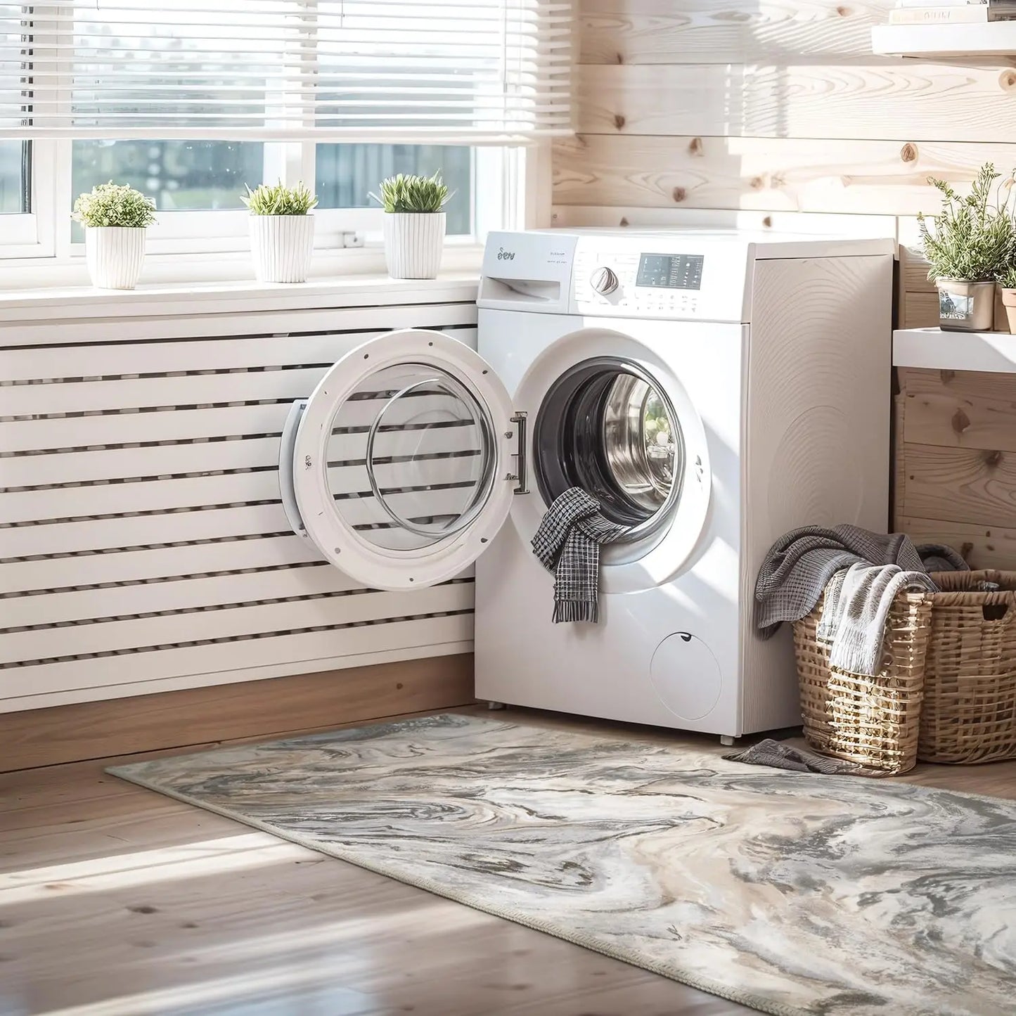 Area Rugs for Living Room, Modern Abstract Rug for Bedroom, Contemporary Machine Washable Rug, Large Stain Resistant Carpet