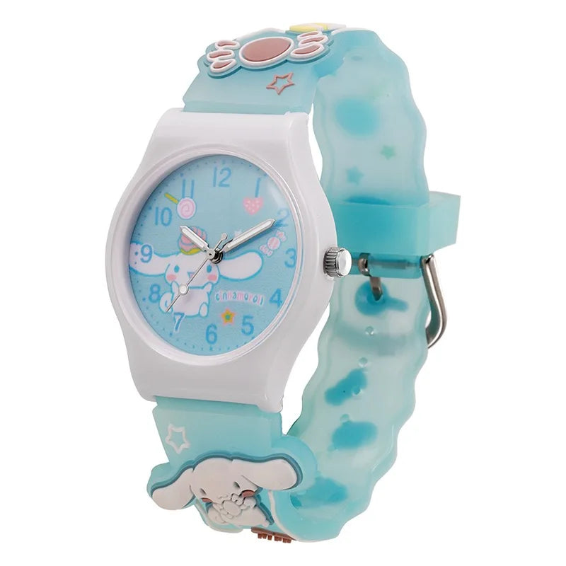 Cute Hello Kitty Watches for Girls 3D Cartoon Pattern Kuromi Waterproof Quartz Children Watch Wrist Clock Kids Gift reloj nina