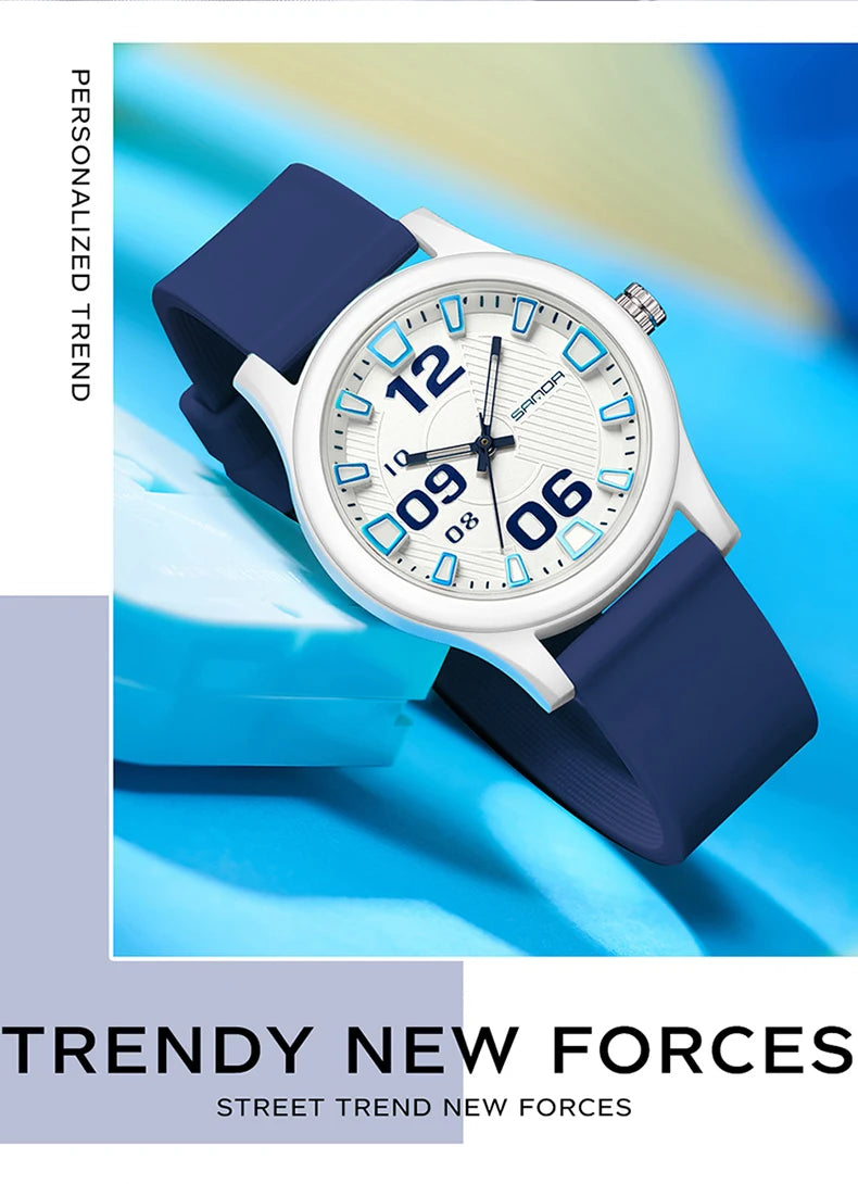 Fashion women's watches, simple casual Soft silicone strap lady watches waterproof, nurse watches for woman, ladies wristwatch