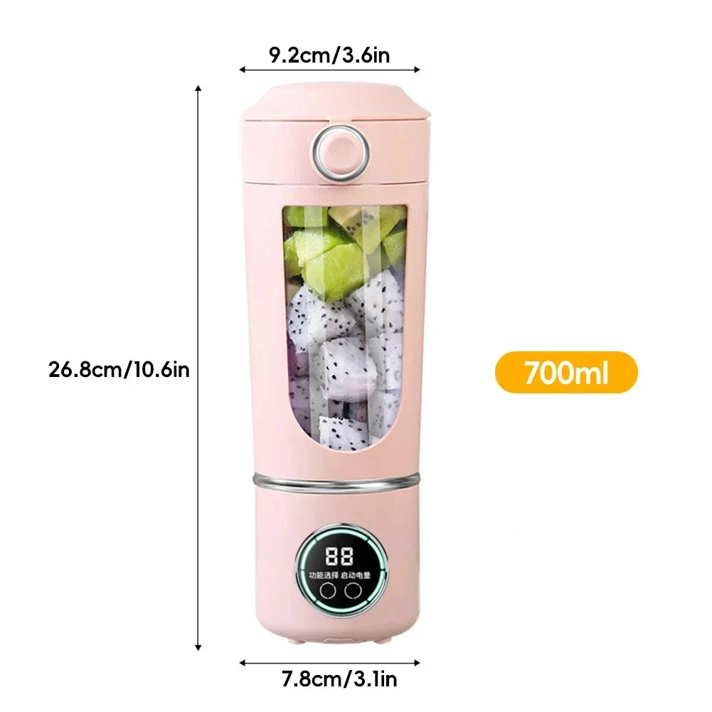 Stainless Steel Electric Blenders 700ml Juice Maker Blender 12 Leaves Strong BPA-free Smoothies/Ice Fruits/Nuts Blender Bottle