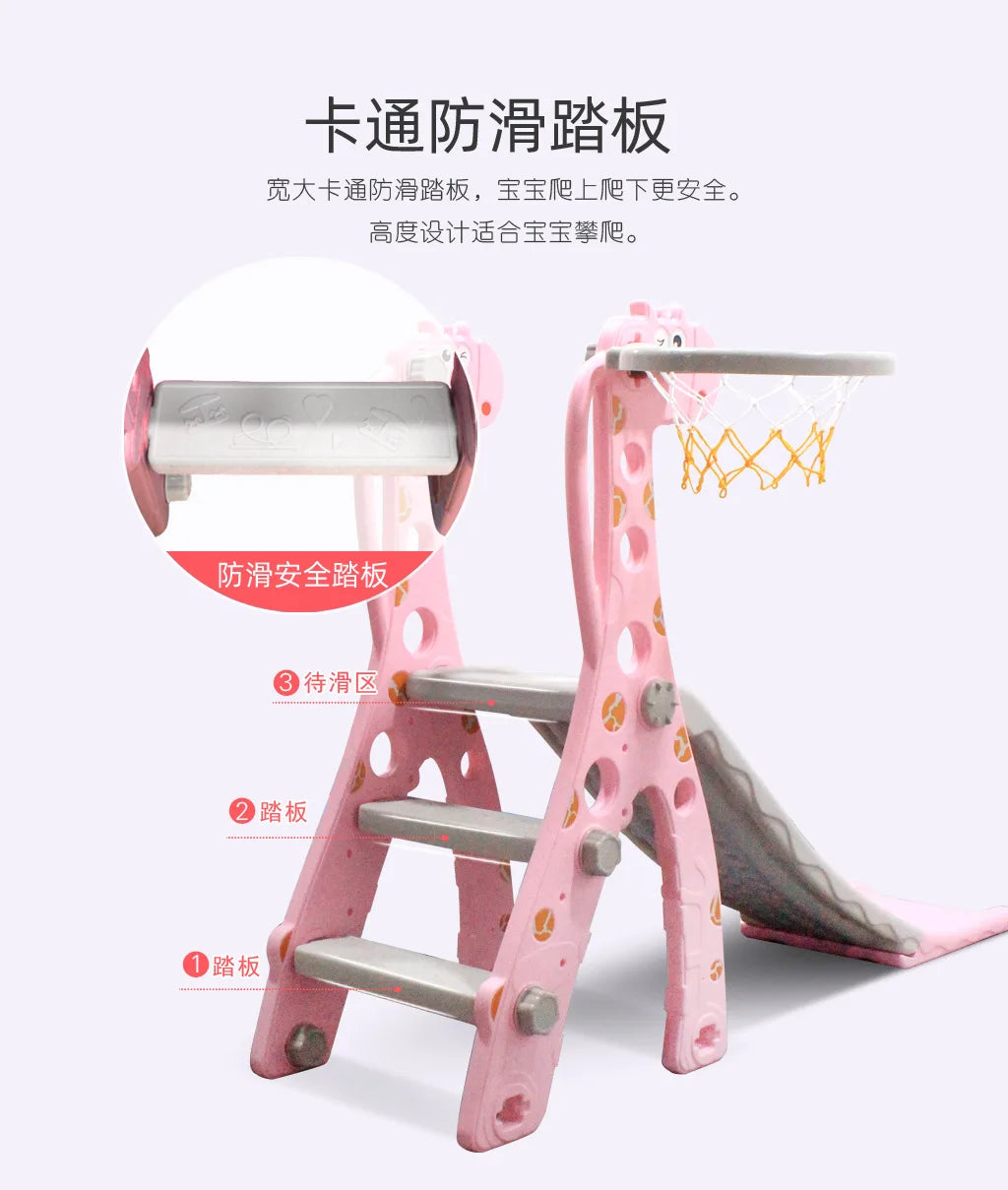 Household Children's Toys Slide Indoor Outdoor  Family Playground  Props Cartoon Giraffe Combination Swing Toys Gift for Kids