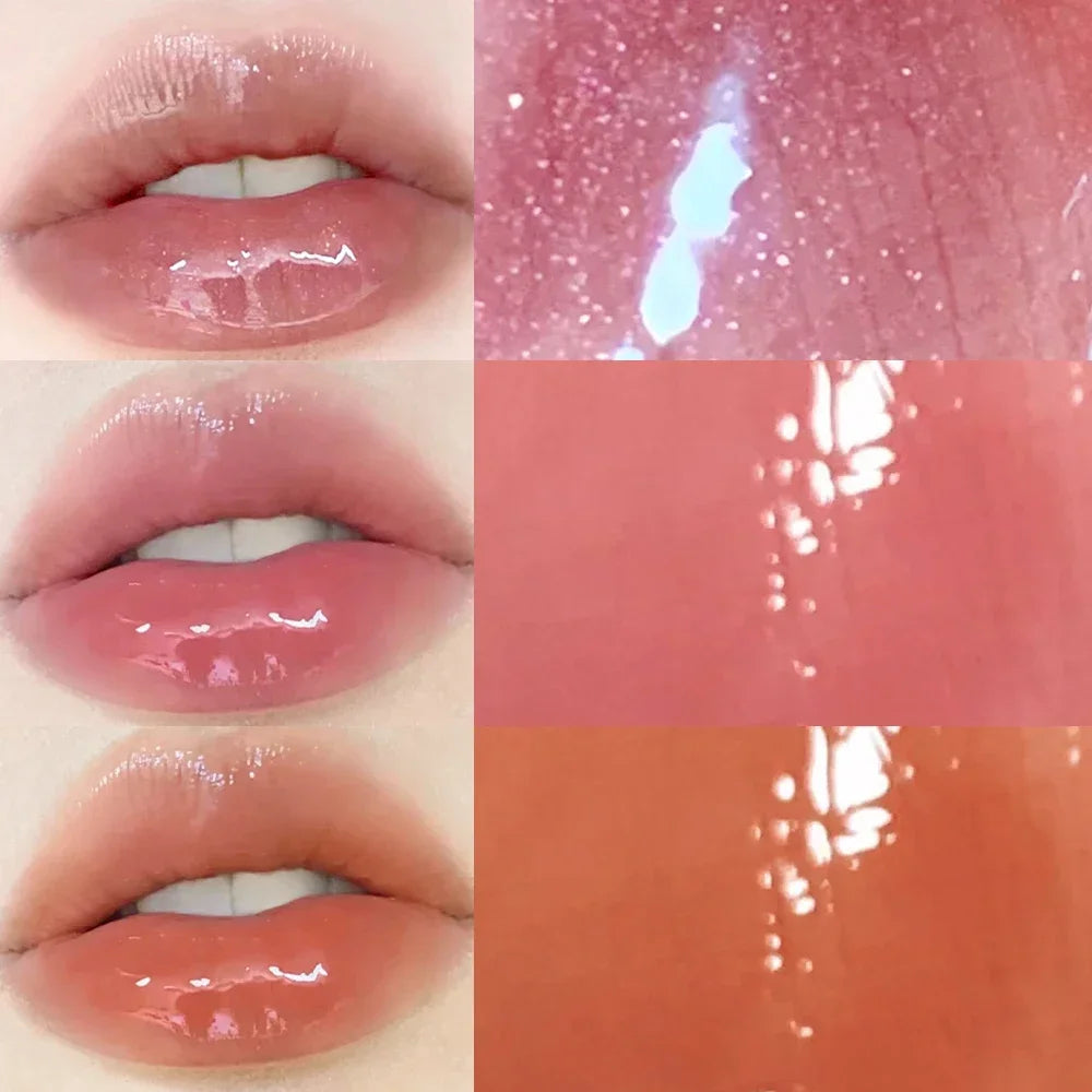 Glitter Pearlescent Lip Gloss Moisturizing Lasting Non-Stick Cup Sexy Shimmer Shine Red Liquid Lipsticks Women Makeup Cosmetics