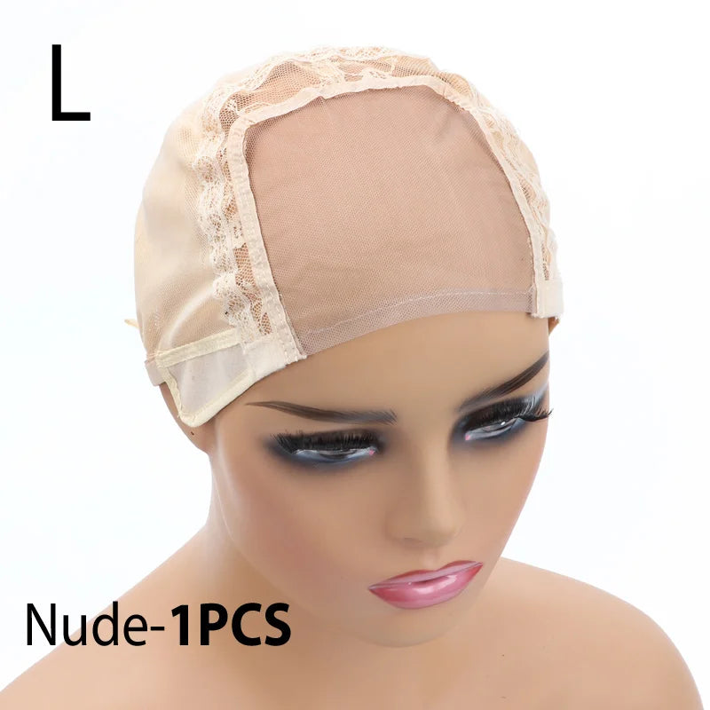 Lace Front Wig Cap For Making Wigs with Adjustable Strap Glueless Swiss Lace Net Weaving Cap to Make Wigs with Closures Frontals