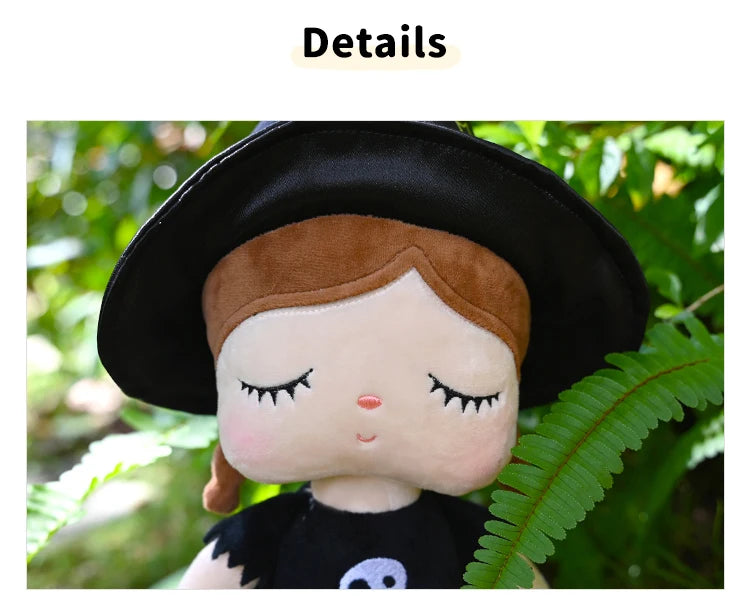 Halloween Decoration Black Magic Witch Plush Toy Soft Stuffed Dolls For Kids Girls Boneca Metoo Original