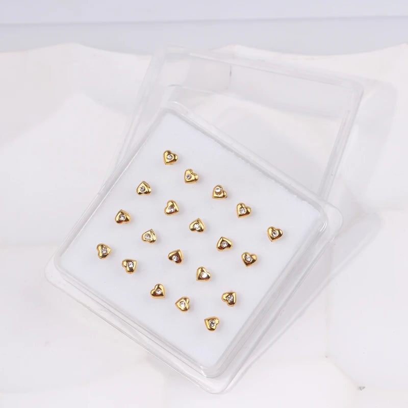 Karnoz 20Pcs/Pack Nose Stud Dragonfly Design Women Girls Nose Piercing Jewelry Piercing Nostril Piercing Jewelry Body Piercing
