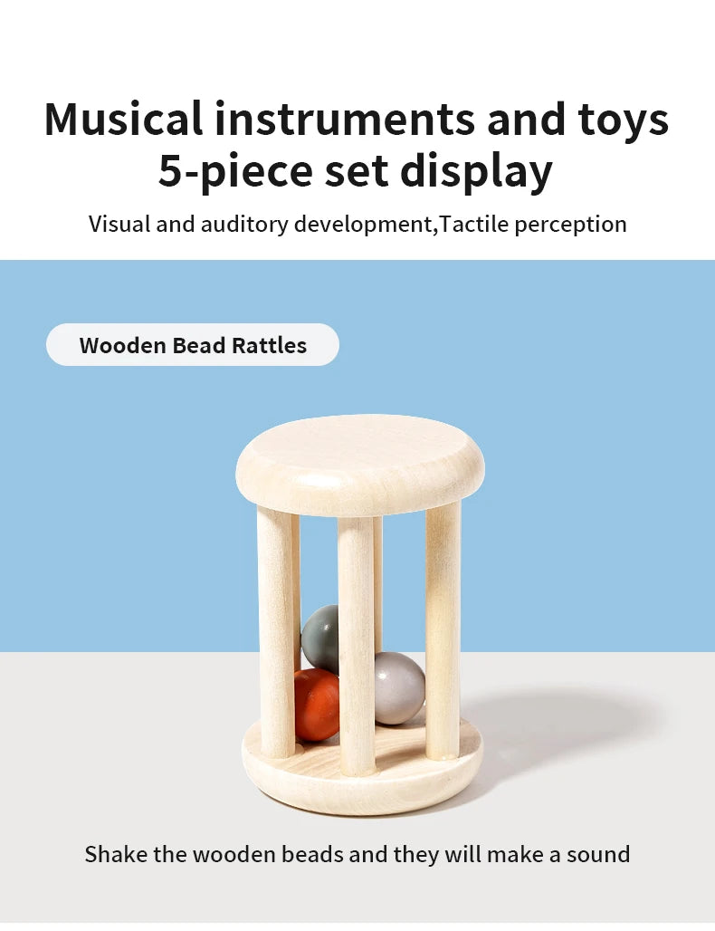 Baby Music Toys Montessori Wooden Toys Child Percussion Instruments Early Educational Toys Birthday Gifts for Toddlers Girl Boy