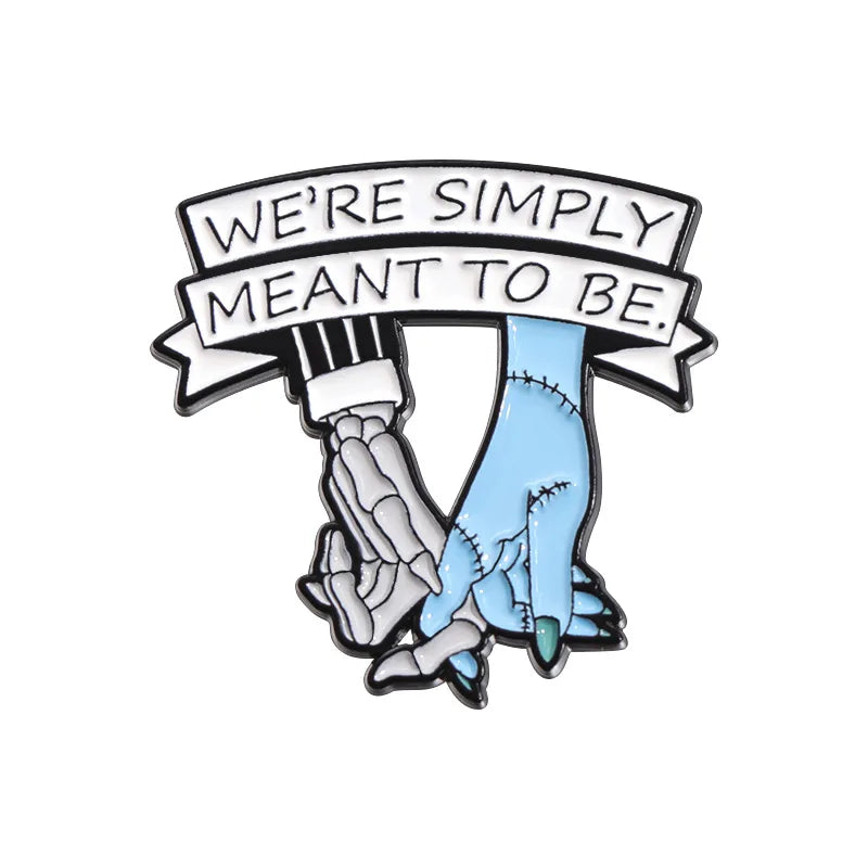 Anime Heart Rose Enamel Pins You Are Dreamy Cartoon Horror Mask Coffin Spider Lapel Badges Halloween Backpack Jewelry Gifts