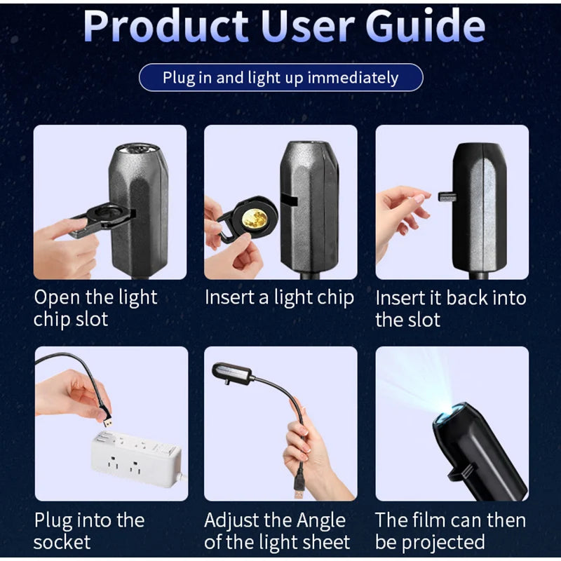 Halloween Decorations 360° Rotatable Skull Led Night Light With Interchangeable Projection Pattern Usb Powered Halloween Product