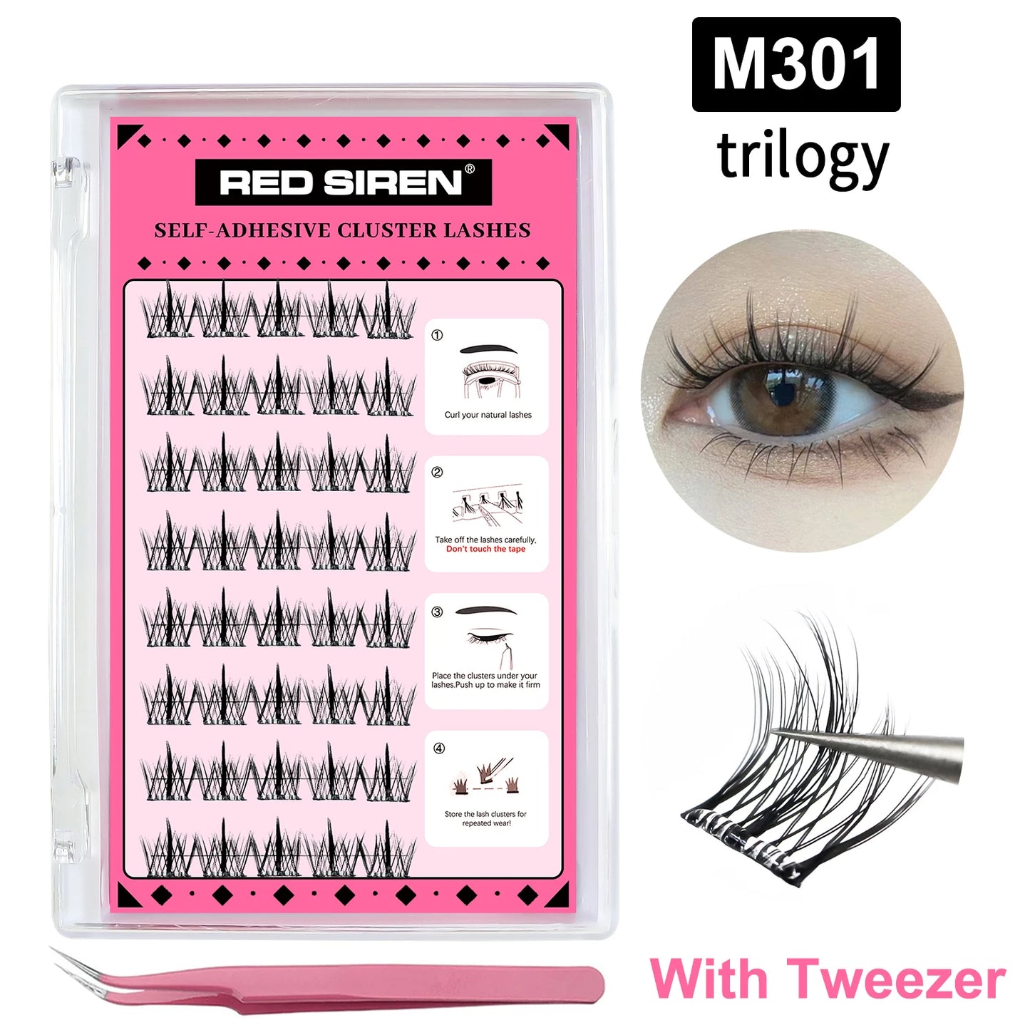 Lash Clusters Set No Glue Needed Self Adhesive Eyelashes Korean Makeup Natural Look Wispy Individual Eyelashes New Manga Lashes