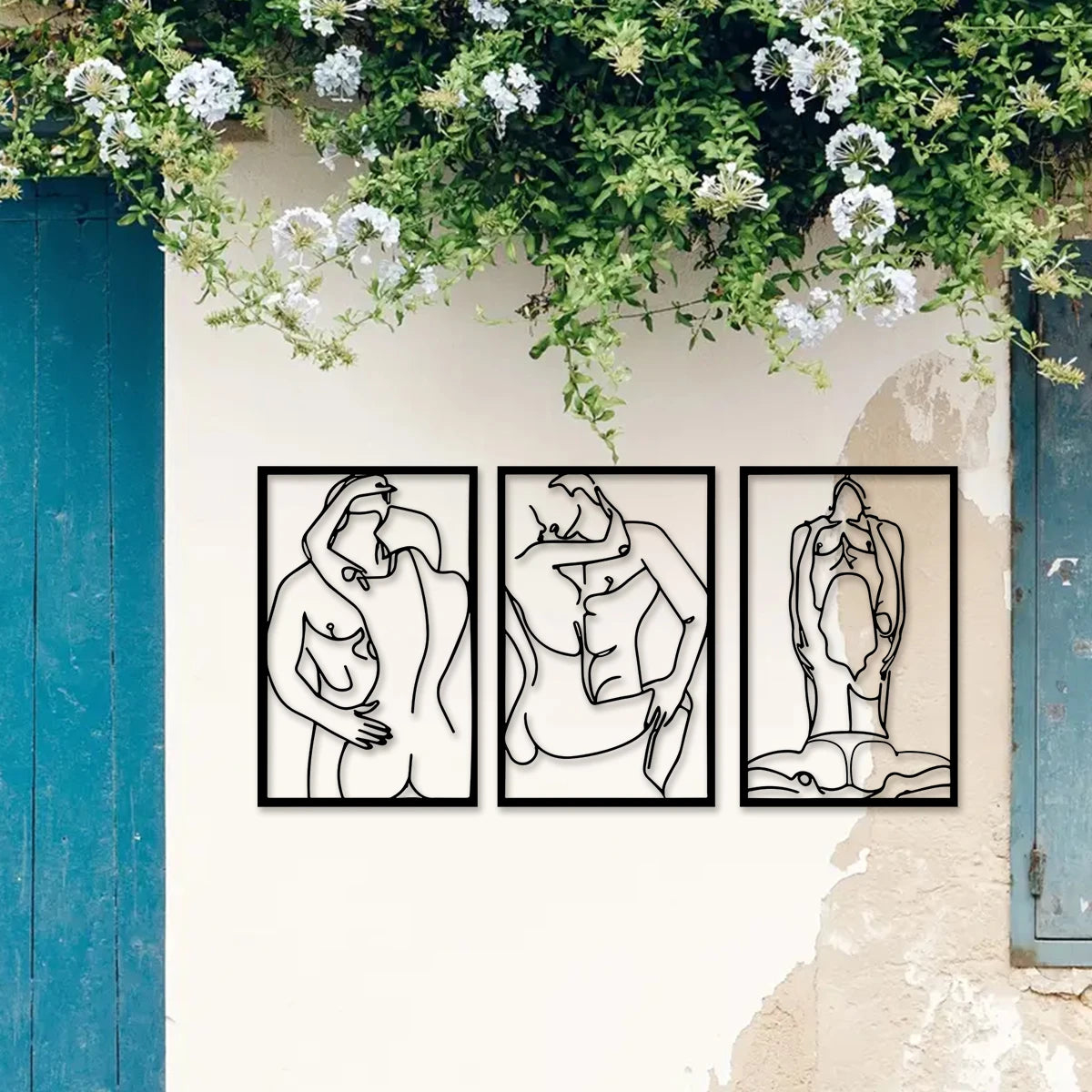 3PC Minimalist Abstract Women Wall Art Line Art Wall Art Decoration Single Line Women Home Hanging Wall Art Decoration