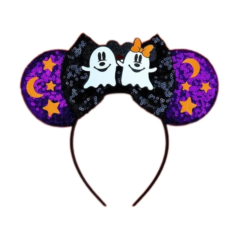 Chic Mickey Mouse Ears Headbands Women Halloween Party Cosplay Bad Guys Hairbands Girls Festival Gift Kids DIY Hair Accessories