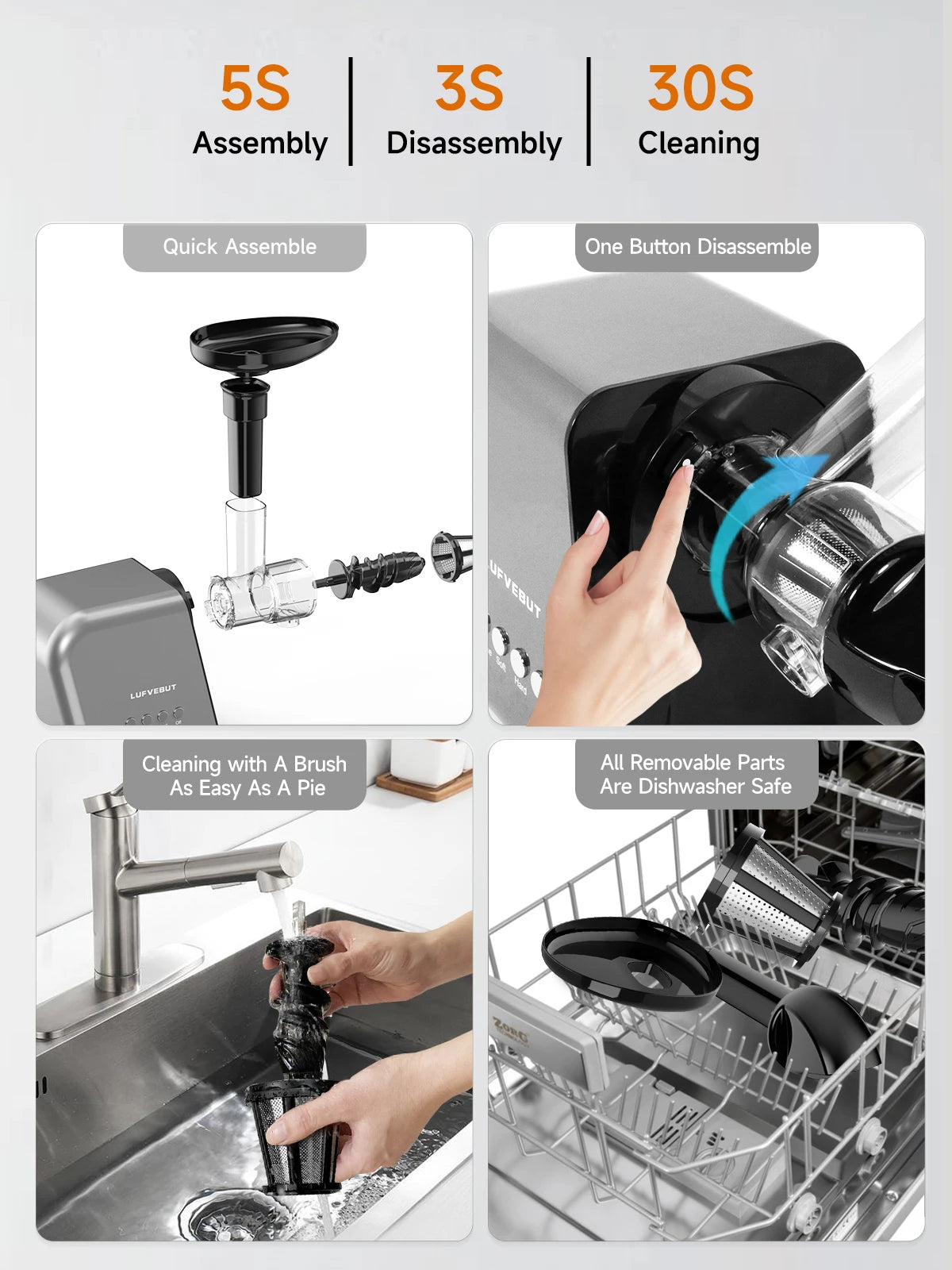 Hot Sale 250W Slow Juicer Extractor for Vegetable and Fruit Screw Cold Press Fresh Beet Juice Electric Blender Home Appliance