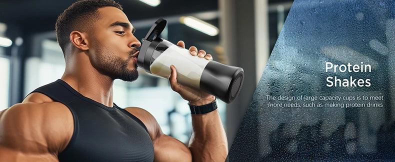 Portable Blender Cordless Self-Cleaning Mini Blender with Lid Silent Mini Travel Blender with Stainless Steel Blades USB Charge