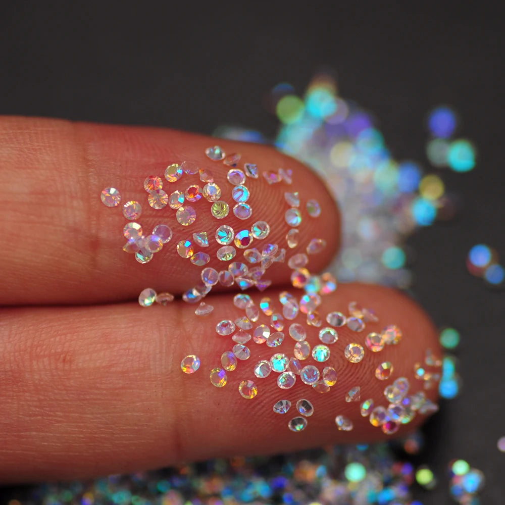 1440PCS Pixie Crystal&AB Nail Art Rhinestones Glitter DIY Crafts Manicure Glass Strass Jewelry Making Stones Beads For Clothing