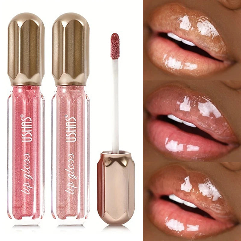 Glitter Pearlescent Lip Gloss Moisturizing Lasting Non-Stick Cup Sexy Shimmer Shine Red Liquid Lipsticks Women Makeup Cosmetics