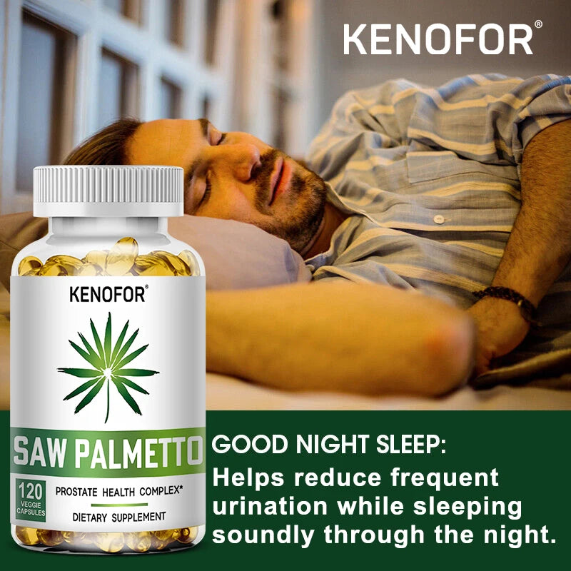 Saw Palmetto Capsules - Prostate Health, Hair Growth, Men's Health, Urinary Tract Health, Improved Frequent Urination for Men's