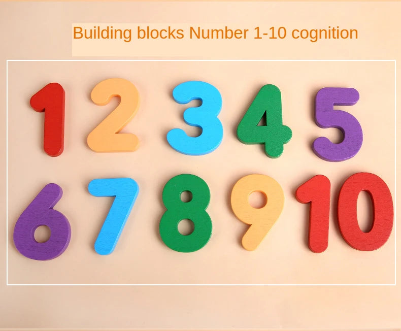 Kids Teaching Early Learning Aids Toddler Educational Toy Wooden Number Matching Addition and Subtraction Math Toys for Children