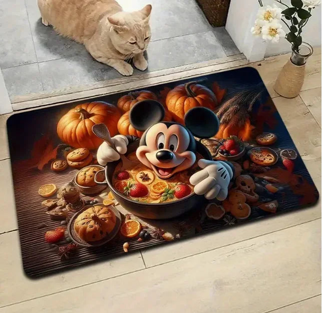 Halloween Pumpkin with Terrifying Face Door Mat Front Door Entrance Inch Welcome Mat for Garden Terrace Home Porch Decoration