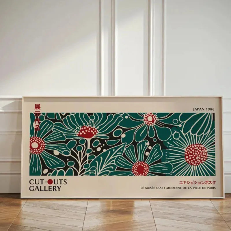 Panoramic Wall Art Japanese Wall Art, Home Wall Decor Abstract Pop Art Poster, Modern Home Decor Exhibition Gallery Wall Art