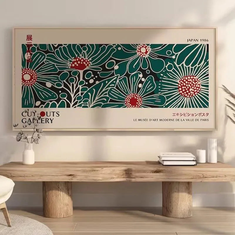 Panoramic Wall Art Japanese Wall Art, Home Wall Decor Abstract Pop Art Poster, Modern Home Decor Exhibition Gallery Wall Art