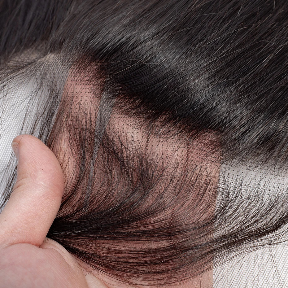 Lace Frontal Closure 13x4 Transparent Indian Human Hair Free Part Frontal Remy Hair Pre Plucked with Baby Hair Jarin Free Ship