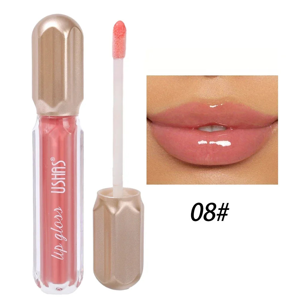 Glitter Pearlescent Lip Gloss Moisturizing Lasting Non-Stick Cup Sexy Shimmer Shine Red Liquid Lipsticks Women Makeup Cosmetics