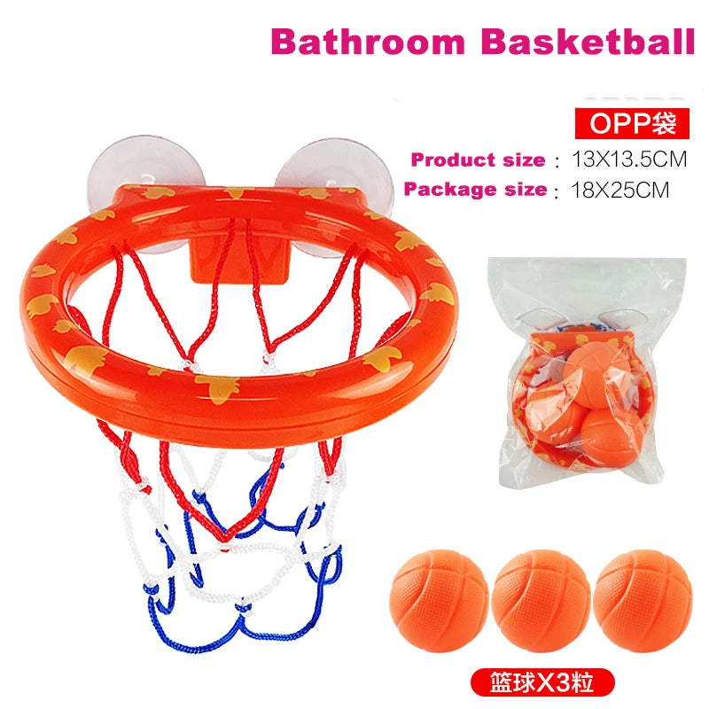 Baby Bath Toys Toddler Boy Water Toys Mini Shooting Basket Bathtub Water Play Set Shooting Basketball Hoop Play Water Game Toy