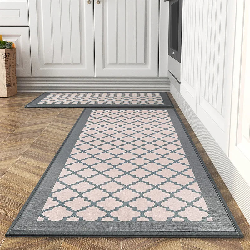 Rug Cotton and Linen Kitchen Mat Carpet Door Mat Rugs For Bedroom Water and 0il Absorbing Non-slip Dirt-resistant Waterproof