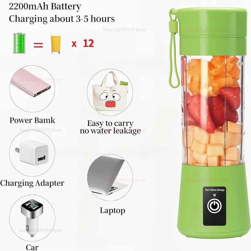 Electric Juicer Mini Portable Blender Fruit Mixers Fruit Extractors Multifunction Juice Maker Machine Blender Smoothies Mixer