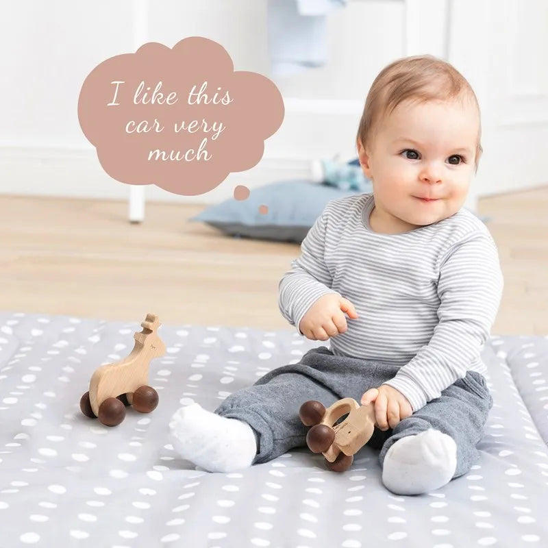 Wooden Cars Toys Maple Diy Crafts for Students Home Activities Montessori Grasping Teething Toy Newborn Birthday Gift Wood Block