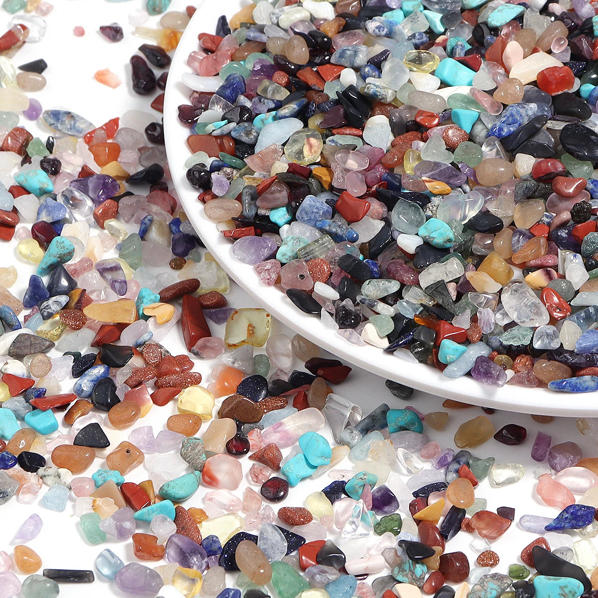 100g Natural Stones Mixed Crystal Material Crystal Gravel Stone Chips Ore Minerals Reiki Specimen Gemstones Aquarium Decoration