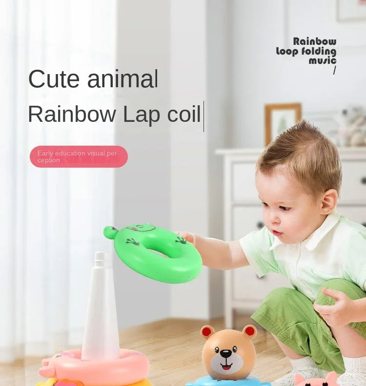 New Baby Toys 0-12 Montns Puzzle Pyramid Tower Cup Stacking Toys Montessori Educational Beach Kids Pool Bathtub Toy Kids Gift