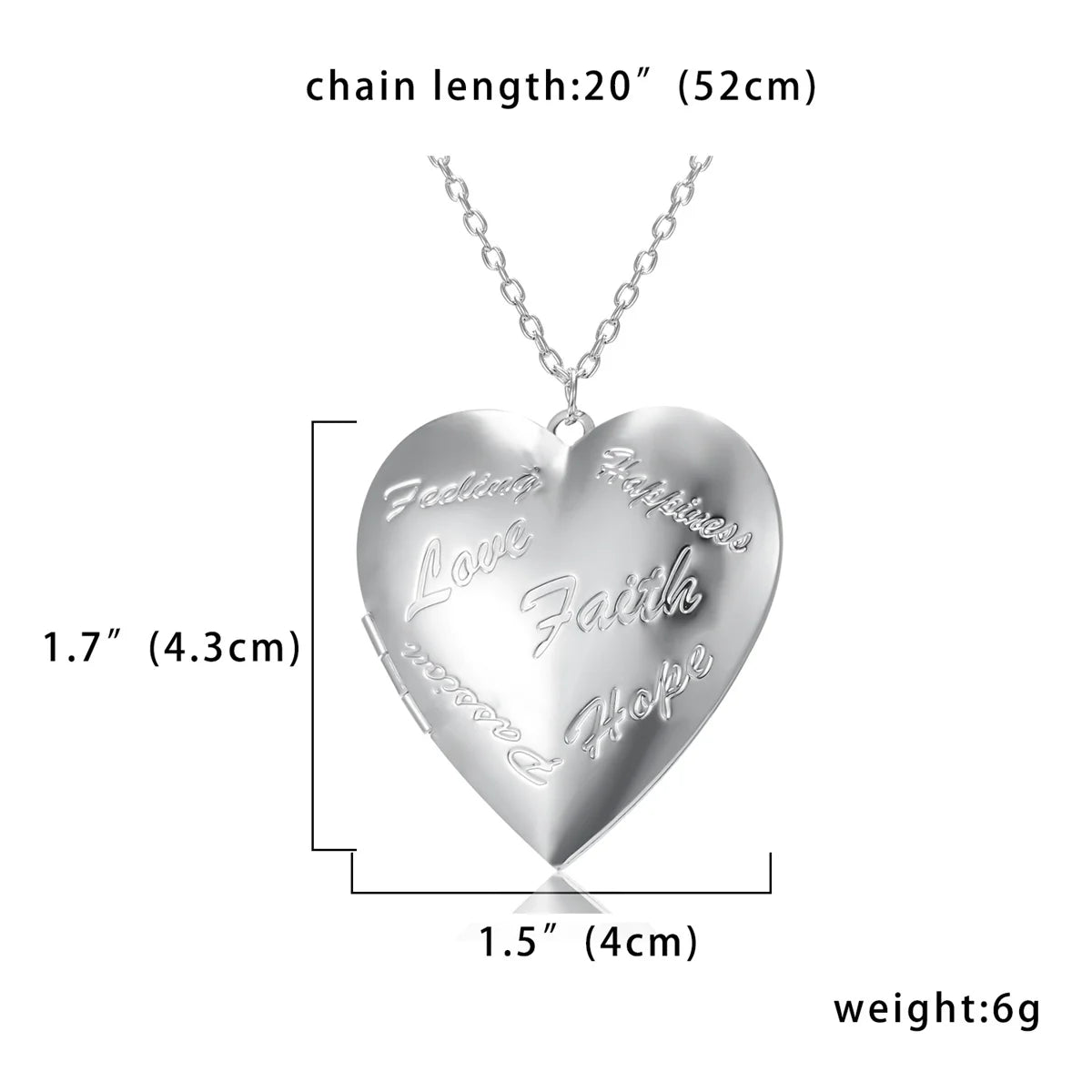 Silver Color Love Heart Photo Frame Pendant Necklace For Women I Love You Flower Pattern Heart Openable Locket Necklace Jewelry