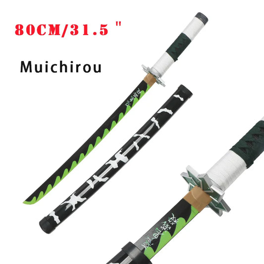80cm Demon Slayer Katana Sanemi Kyoujurou Anime Toy Sword Role-playing Weapons Halloween Gifts Original Pattern 1:1 Restoration