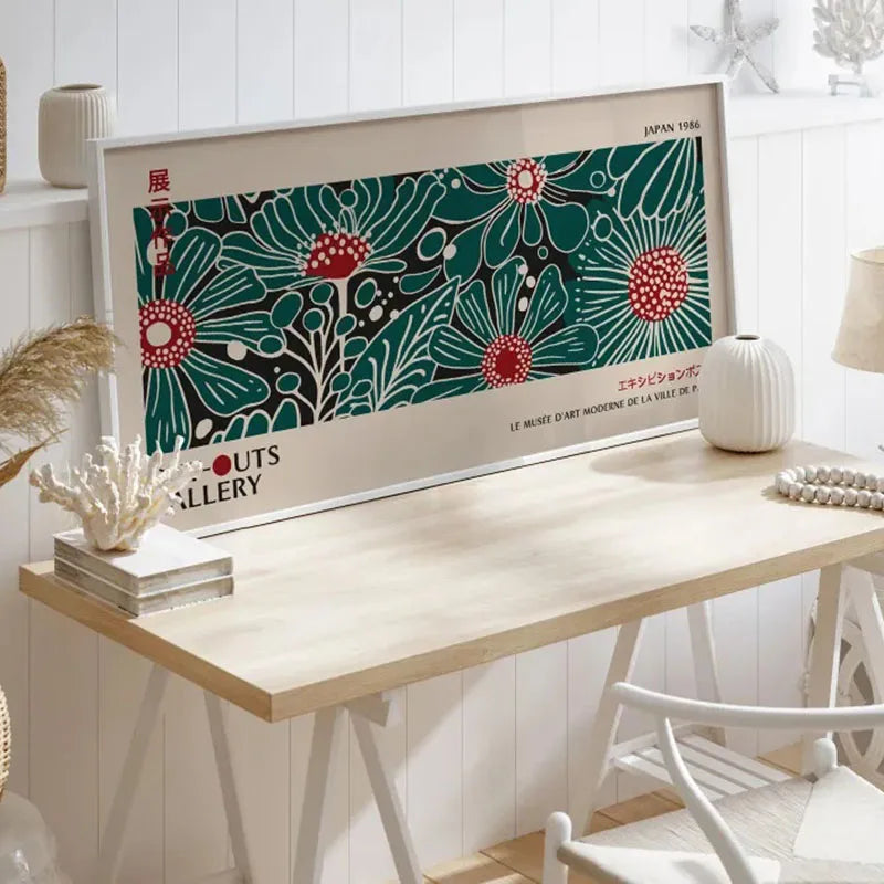 Panoramic Wall Art Japanese Wall Art, Home Wall Decor Abstract Pop Art Poster, Modern Home Decor Exhibition Gallery Wall Art