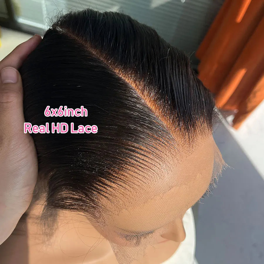 Real HD Lace Frontal Only Full 13x6 13x4 Invisible Melt Skins Lace 5x5 6x6 7x7 HD Lace Closure Human Hair Body Wave & Straight