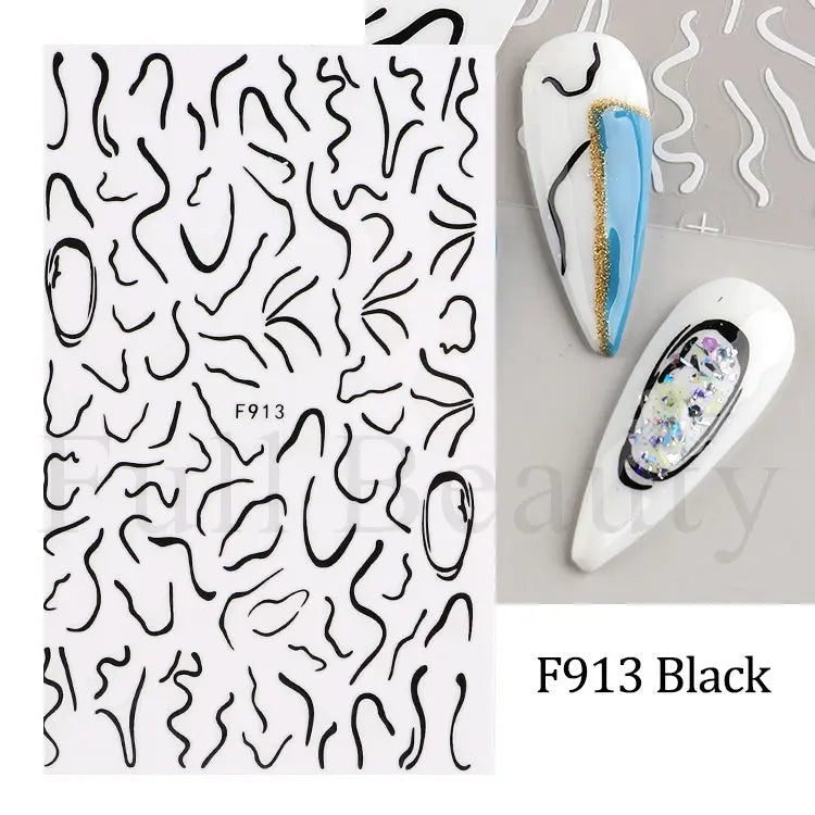 Nail Stickers Halloween Series Bat Skull Bone Ghost Pumpkin Pattern 3D Self Adhesive Decals For Nails Manicure Decoration LATH