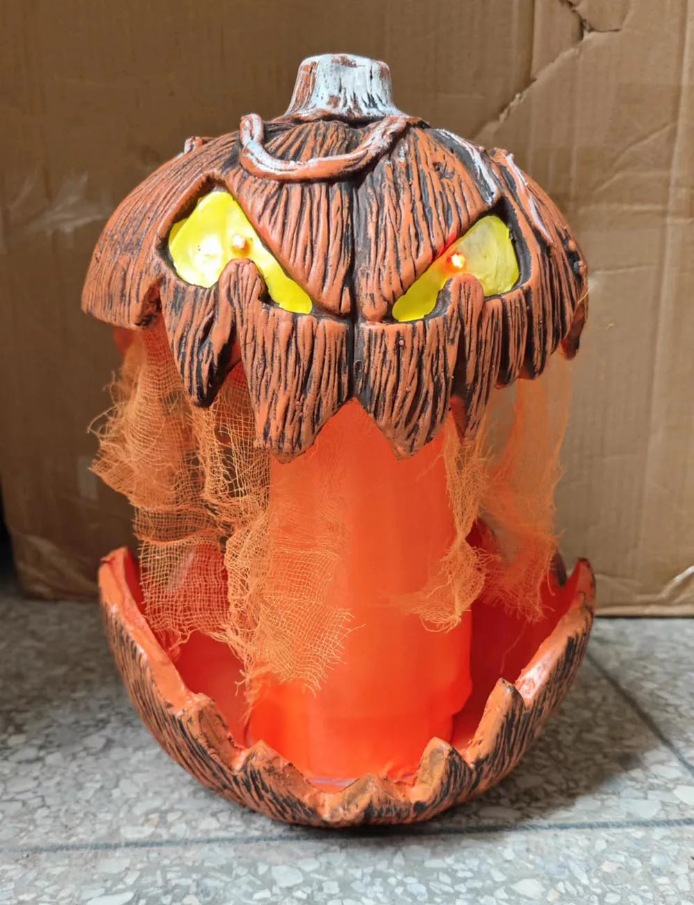 Noise Activated Pumpkin Animated Talking Pumpkin Decoration Lifting Pumpkin Creates a Spooky Atmospheres for Halloween